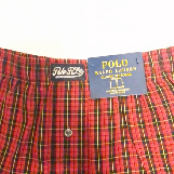 Boxer shorts mens new size L Polo Ralph Lauren cotton classic fit plaid - Picture 3 of 4